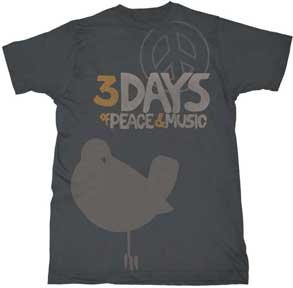 Woodstock 'Three Days' charcoal t-shirt
