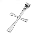 Silver Plain Cross Pendant Size: 34mm