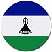Lesotho Flag Round Mouse Pad
