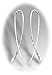 Ribbon Earrings short Sterling Silver