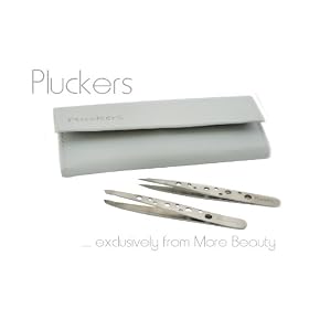 Pluckers eye brow tweezers duo set 1 pointed 1 slanted professional quality