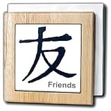 Chinese Symbol Friends - 6 Inch Tile Napkin Holder