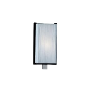 Nova Lighting 6308 Cascade Sconce, Brushed Nickel with Dark Brown Wood and Silver String... by Nova Lighting