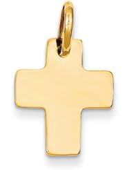 14k Polished Cross Charm