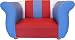 Fancy Kids Chair by Fantasy Furniture - Red in Fun Stripes Leather