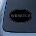All Products : WRESTLE EURO OVAL - WWE WWF UFC - Vinyl Car Decal Sticker #1760 | Vinyl Color: Black