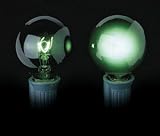 Set of 25 Green Glazed & Transparent G40 Christmas Lights Green Wire