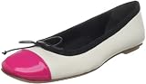 Moschino Cheap and Chic Women's Pluff Two-Tone Flat,White/Fuchsia,39 EU (US Women's 9 M)