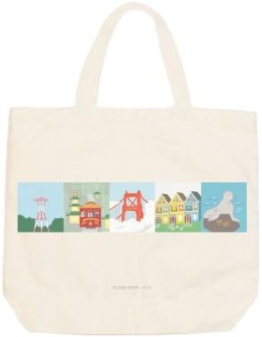 "San Francisco Scenes" Canvas Shopping Tote