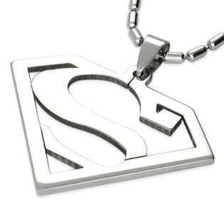 Men's Stainless Steel Superman Pendant