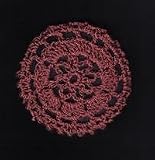 Dusty Rose Floral Crocheted Hair Bun Cover- LARGE
