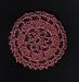 Dusty Rose Floral Crocheted Hair Bun Cover- MEDIUM