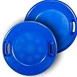 2-Pack Plastic Snow Saucer Sleds (Blue) w/Handles