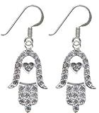 Crystal studded Silver Hearts Pendant with 18' silver link chain by GlitZ JewelZ © - 0.5 cttw synthetic crystal - beautifully designed and hand polished to a very high jewellery standard - comes with a lovley velvet pouchette