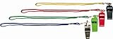 Cintz Referee whistles with lanyards, Set of 4, Black color