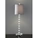 Murray Feiss 10095PN/CLG, Pelham Manor Glass Table Lamp, 1 Light, 150 Watts, Nickel / Clear Glass