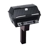 Broilmaster R3 Infrared Propane Gas Grill On Black In-Ground Post