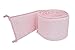 American Baby Company Heavenly Soft Minky Dot Portable and Mini Crib Bumper, Pink Puff (Not For Crib)