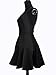 Moxeay® Back Straps Cross Sexy stretch Swing Skater Dress (L, Black)
