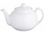 Review Kitchencraft  / Kitchen Craft Coloured Pottery Six Cup 1.1l 36oz Teapot- White