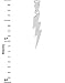 High Polish 925 Sterling Silver Lightning Bolt Charm Pendant Necklace