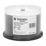 DVD-R, 16X, 4.7GB, Thermal Printable Surface, 50/PK.