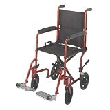 Adepta Medical 57250 BLK 17 Inch Steel Transport Chair Black