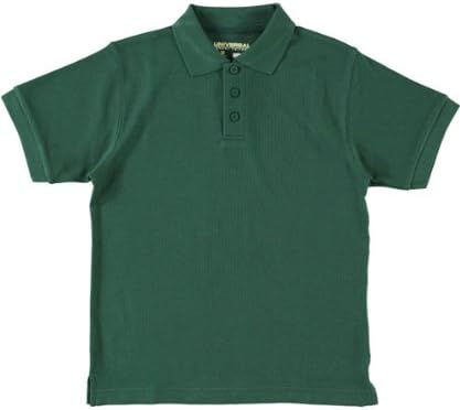 Unisex Boys Girls Short Sleeve Pique Polo Shirt w/Stain Release (2T-20) - Green, 16