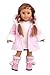 DreamWorld Collections - Cotton Candy - 3 Piece Outfit - Pink Parka With Hood, Ivory Dress and Pink Boots - Clothes Fits 18 Inch American Girl Doll (Doll Not Included)