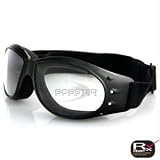 Bobster Action Eyewear Cruiser Goggle, Black Frame, Anti-Fog Clear Lens