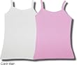 Calvin Klein Girl's White and Pink Cotton Camisole 2-pack