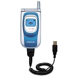 Coiled Power Hot Sync and Charge USB Data Cable w/ Tip Exchange for the Samsung SGH-T200 - Gomadic Brand