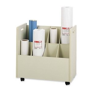Mobile Roll File 8 Compartments Putty