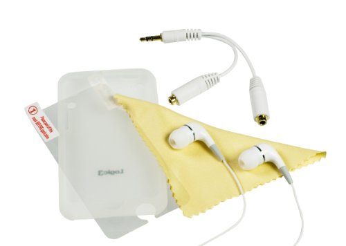 Logic3 iPod touch 4G Essential Pack (H&uuml;lle, Kopfh&ouml;rer, Splitter, Displayschutzfolie)