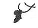 Hip Mall Wooden Punk Pendants Rosary Bead Afrika African Map Necklaces