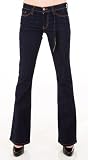 Flying Monkey Jeans L7398 High Waist Flare Jeans - Dark Rinse
