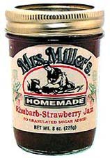 Rhubarb-Strawberry Jam NO SUGAR ADDED: 3 jars Mrs Millers Homemade by Mrs Millers Homemade