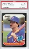 1987 Rafael Palmeiro Donruss Baseball MLB Rookie Cards - Professionally Graded a PSA 9 (Texas Rangers)