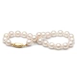 AAA Quality, 6.5-7.0 mm, 7.5-inch, White Akoya Pearl Bracelet