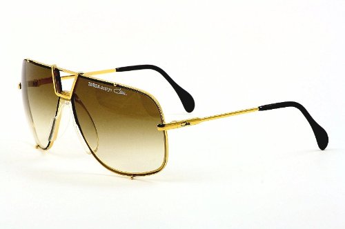 Cazal 902-097 Oval Sunglasses,Gold Frame/Brown Gradient Lens,66 mm