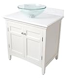 IMAGE OF Premier 592143 Sanibel 2-Vanity with Clear Glass Vessel Sink and Marble Top