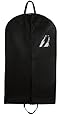 Bags for Less 42-Inch Foldover Breathable Garment Bag with Handles and Gusset - Black