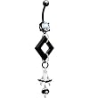 Black Dusk Pendular Clip On Earrings MADE WITH SWAROVSKI ELELMENTS