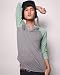 3/4 Sleeve Raglan Henley Tee Shirt
