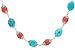 Sterling Silver Dyed Red Coral & Turquoise Necklace, 18.5"