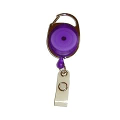 Ausweis Jojo Oval mit Schlaufenclip lila transparent