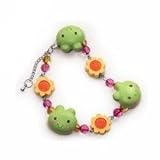 Charming Egg-Cessories Bracelet - Frogs and Flowers