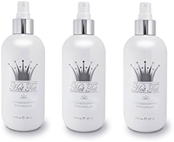 Hot Tot Conditioning Detangler, Hypoallergenic Hair Detangler for Toddlers &amp; Children, 8 Fluid Ounce (3 Pack)