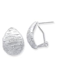 Sterling Silver Omega Back Earrings QE2929"