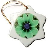 Sandy Mertens Green Bay Botanical Garden Flowers - Light Green Cosmos Flower - Ornaments